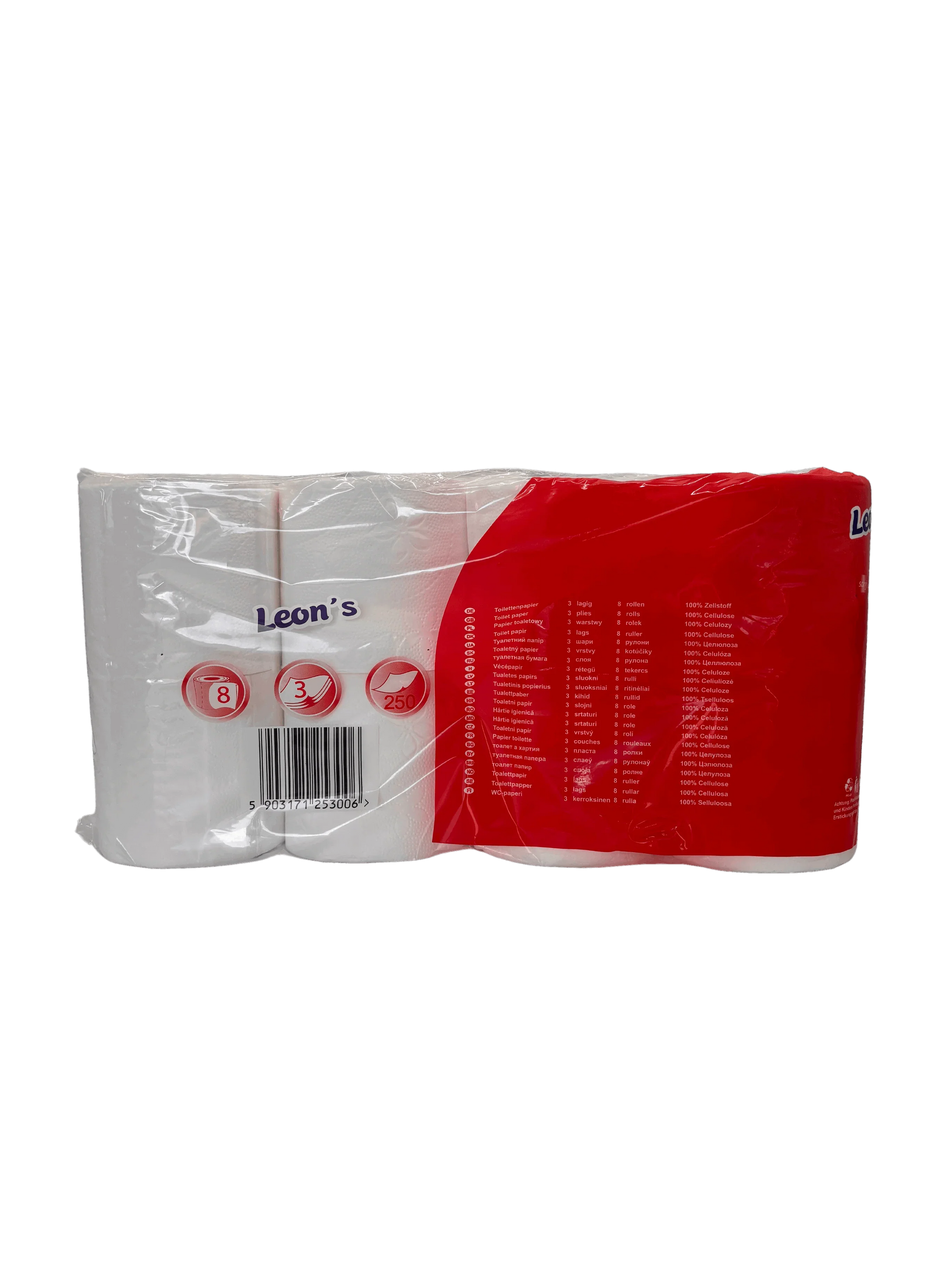 Toilettenpapier 3-lagig, 64 Rollen WC Papier, 250 Blatt Klopapier