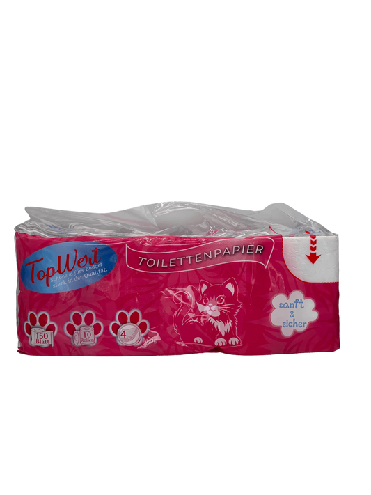 1 Palette Toilettenpapier 4-lagig 22x Beutel 150Blatt WC Papier Klopapier