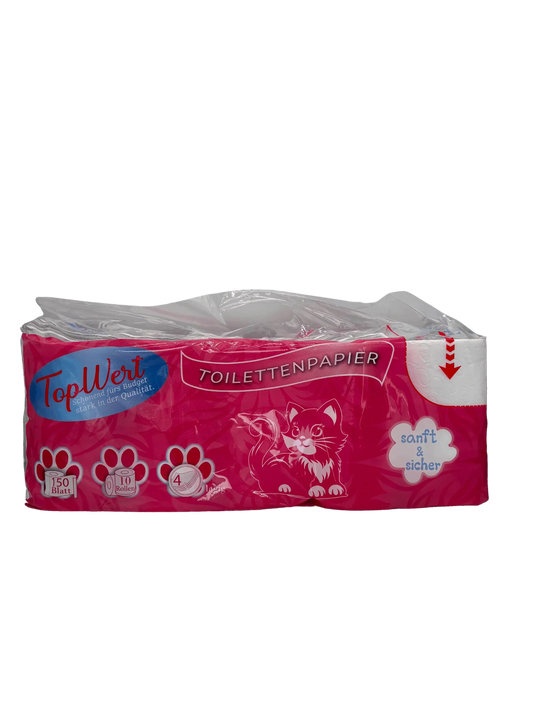 1 Palette Toilettenpapier 4-lagig 22x Beutel 150Blatt WC Papier Klopapier