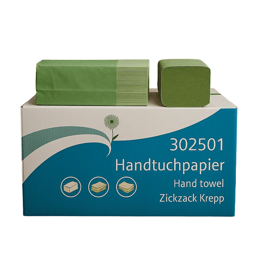 1 Palette 32xHandtuchpapier Grün Papierhandtücher 160.000Blatt 25x23cm