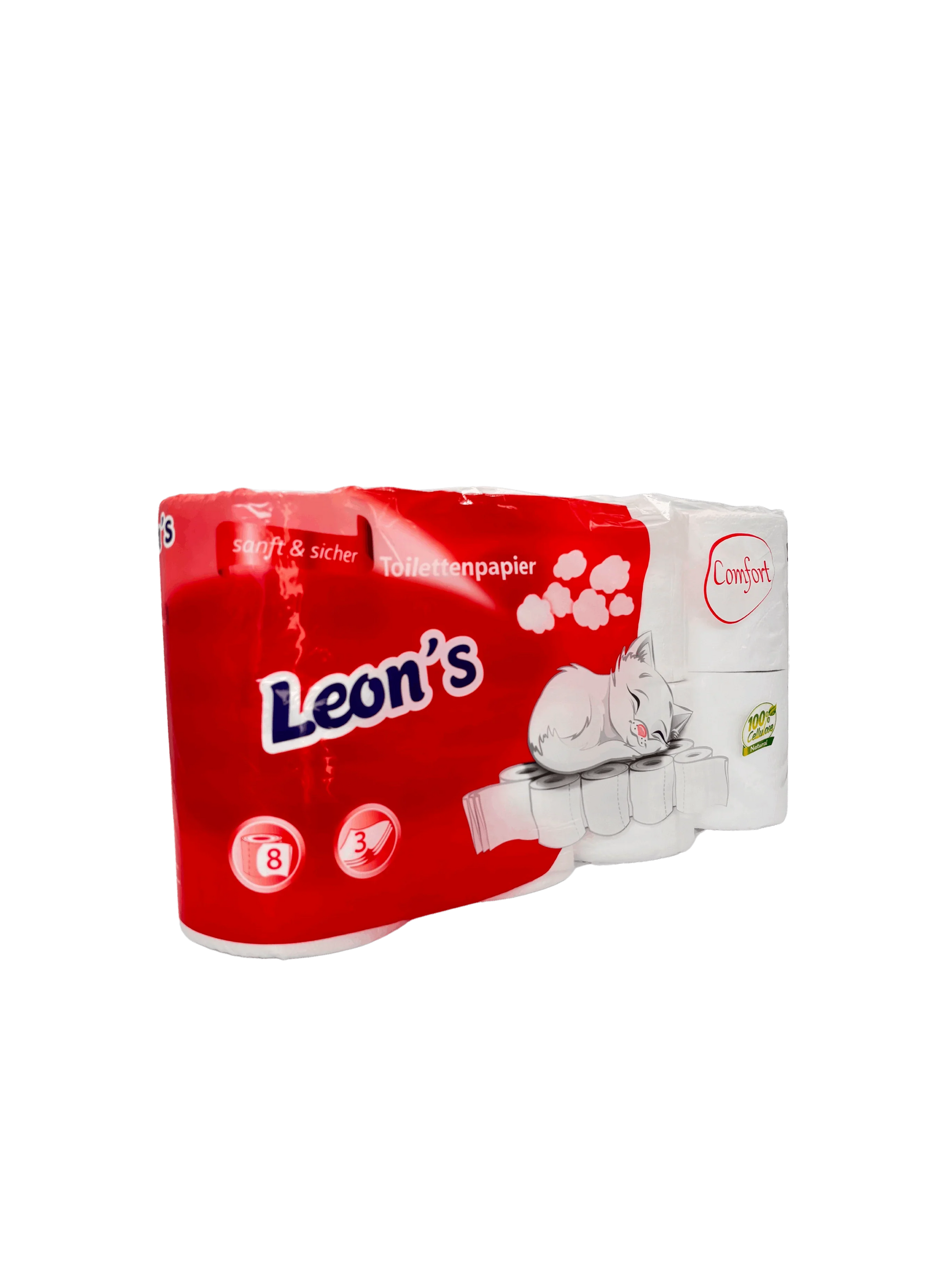 Toilettenpapier 3-lagig, 64 Rollen WC Papier, 250 Blatt Klopapier