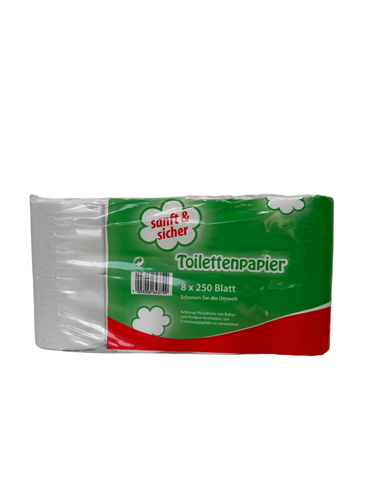 Toilettenpapier 2-lagig, 64 Rollen 250 Blatt