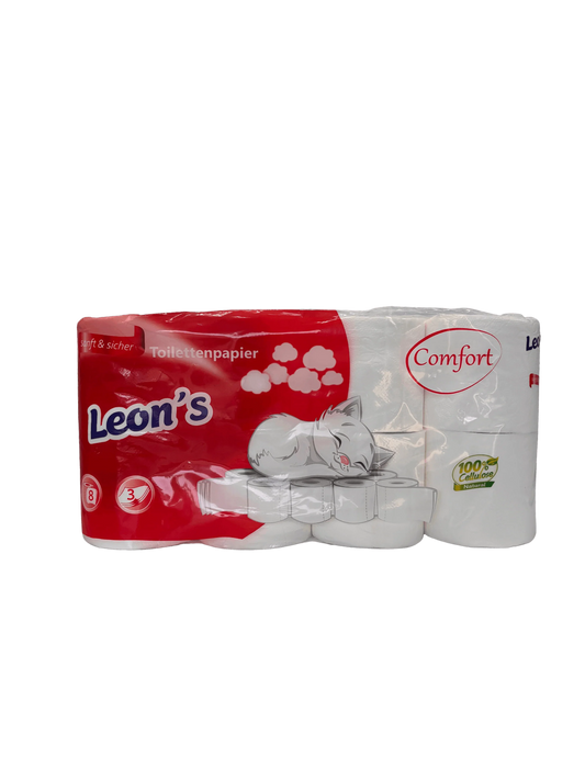 Toilettenpapier 3-lagig, 64 Rollen WC Papier, 250 Blatt Klopapier