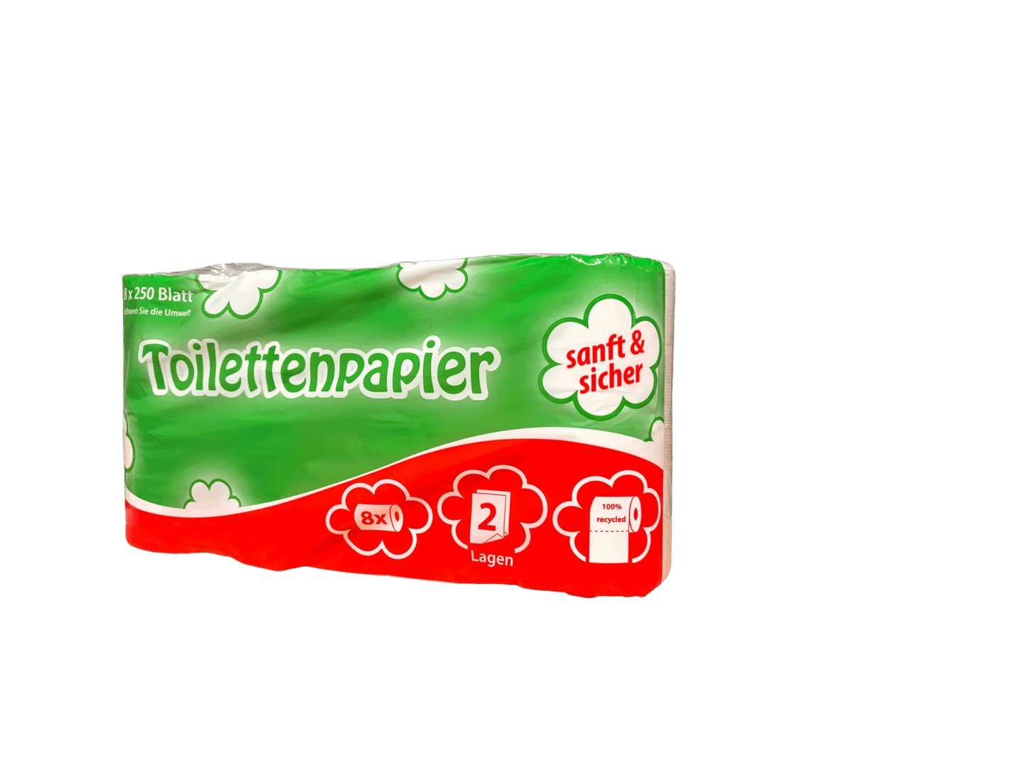 1 Palette Toilettenpapier 33 Beutel Wc Klopapier 2-lagig 250Blatt