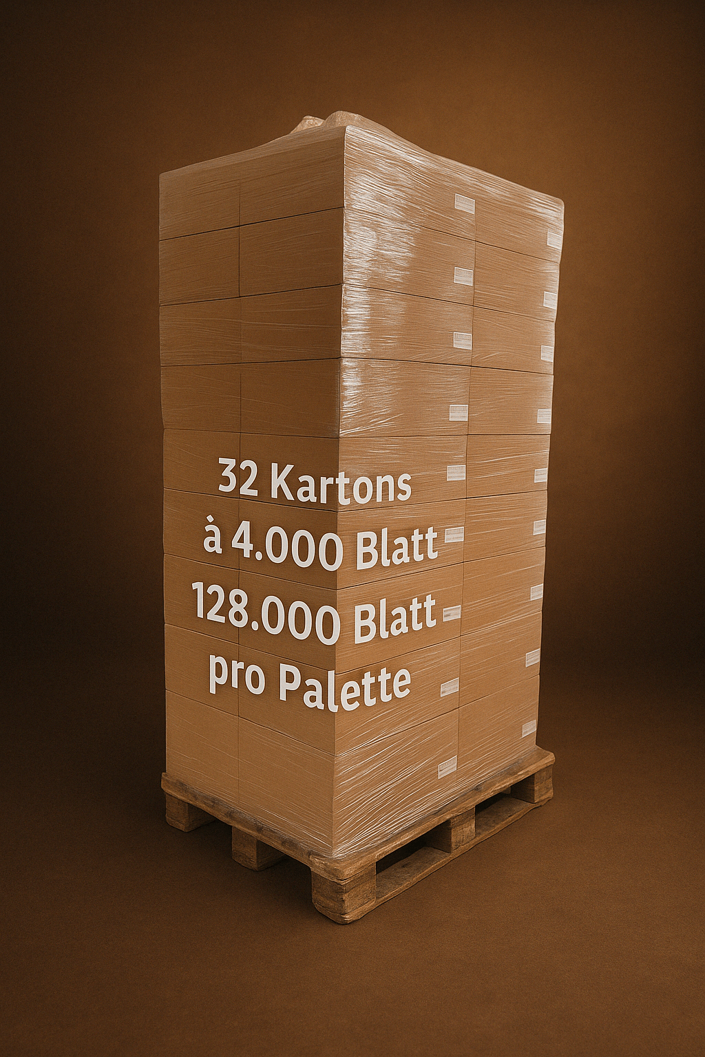 1 Palette 32x Handtuchpapier 2-lagig 4.000 Blatt hochweiß 100% Zellstoff