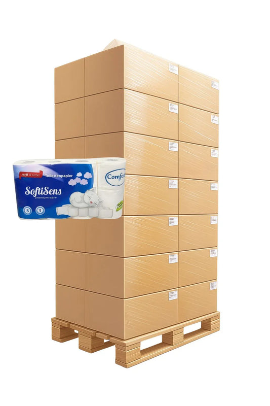 1 Palette Toilettenpapier 33Beutel 3-lagig 150 Blatt hochweiß 2112 Rollen