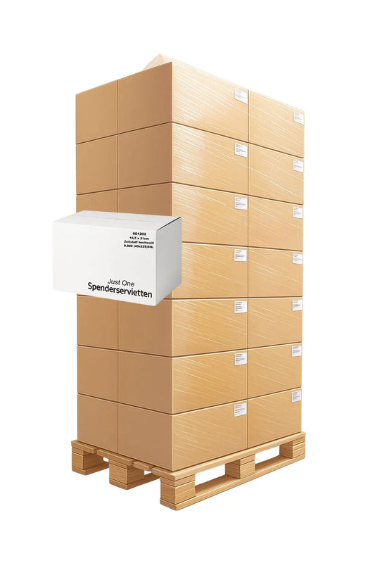Just One Spenderservietten 2-lagig | 9.000 Stück für Gastronomie