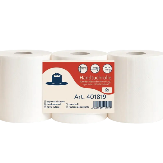 Palette Handtuchrolle 2-lagig 130 m – 100 % Zellstoff, 240 Rollen