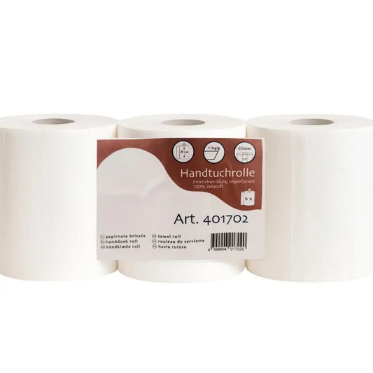 Palette 40x Handtuchrolle 1-lagig 300 m – 100 % Zellstoff, 240 Rollen