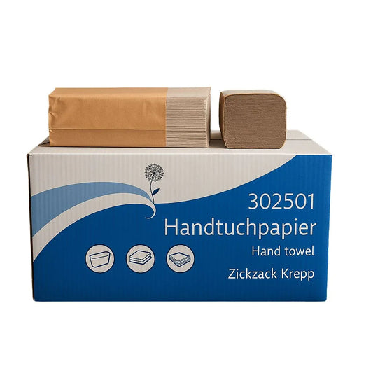 Papierhandtuch Handtuchpapier 25x23cm Z Fold Grau/Braun 5000Blatt.