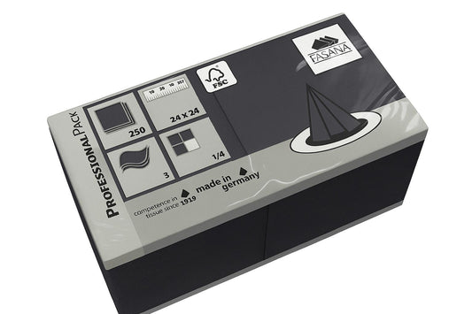 Fasana Premium Servietten 24x24 cm – 3-lagig, 2-lagig anmutend, 4x250 Stück – in 6 Farben