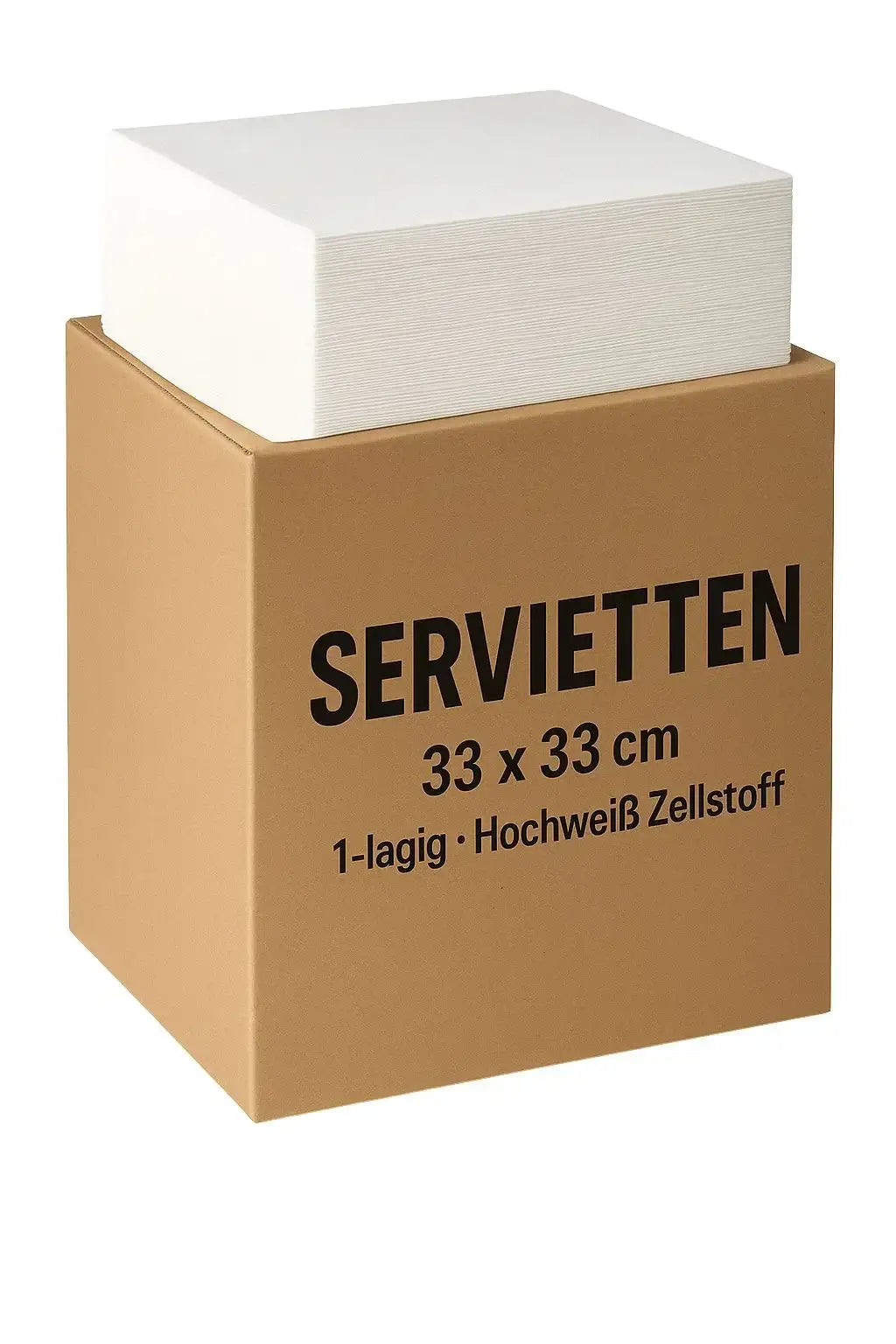 einlagige Servietten im Karton