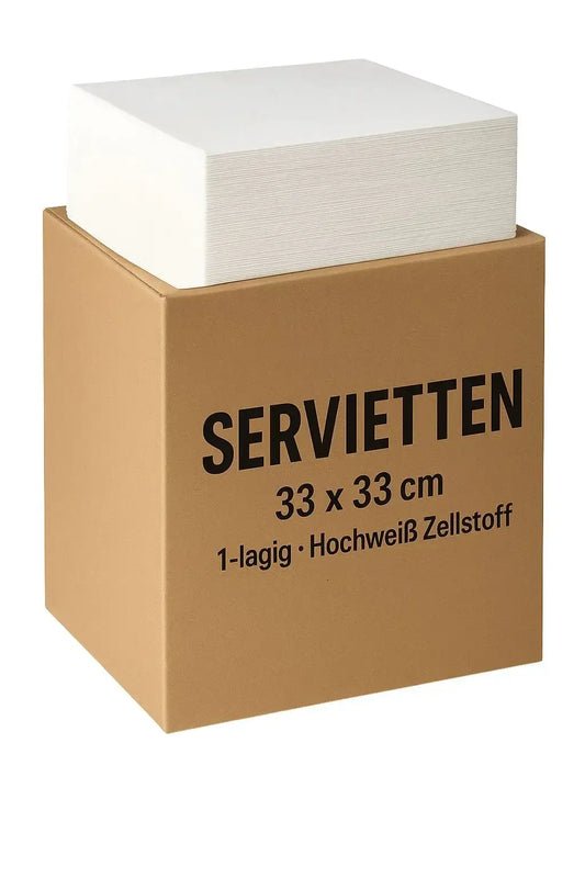 einlagige Servietten im Karton