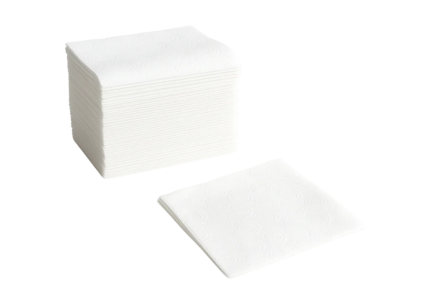 Servietten 33x33 cm | 1-lagig | 1/4 Falz | Hochweiß Zellstoff | 10x400 Stück