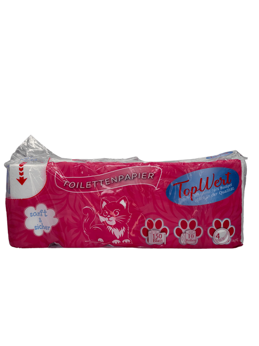 Toilettenpapier 4-lagig, 200 Blatt 70 Rollen hochweiß WC Papier extra weich