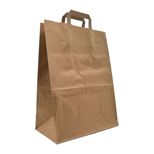 Papiertragetasche aus Kraftpapier Braun – Nachhaltig & Stabil (26+17x25 cm)