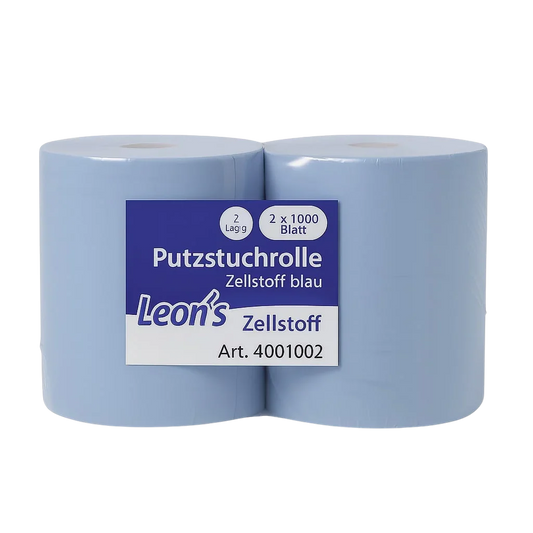 Werkstattpapier - Putztuchrolle 2-lagig – 1000 Blatt, 36x31 cm, Blau oder Weiß