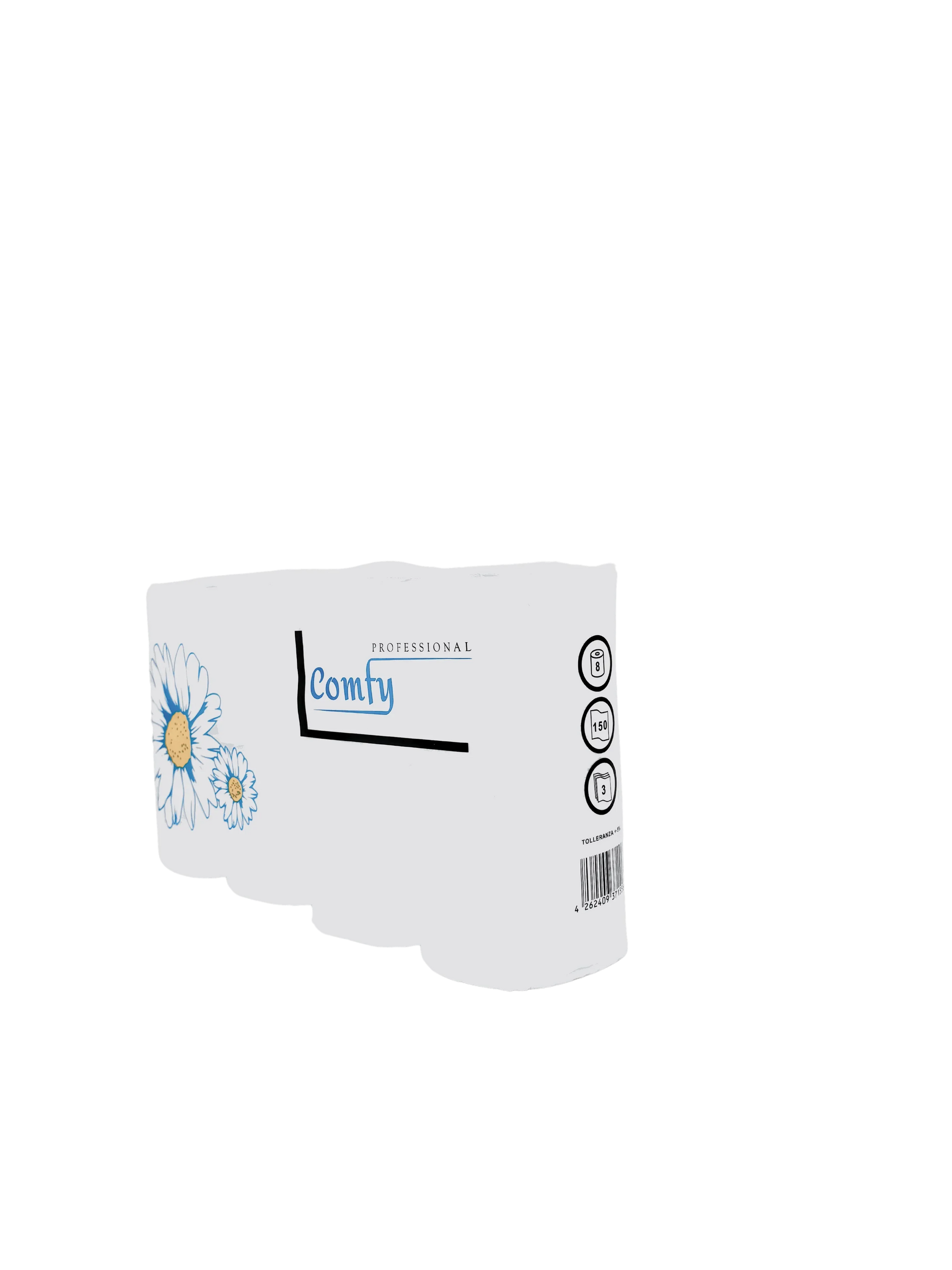 Toilettenpapier 3-lagig, 64 Rollen Klopapier, 150 Blatt