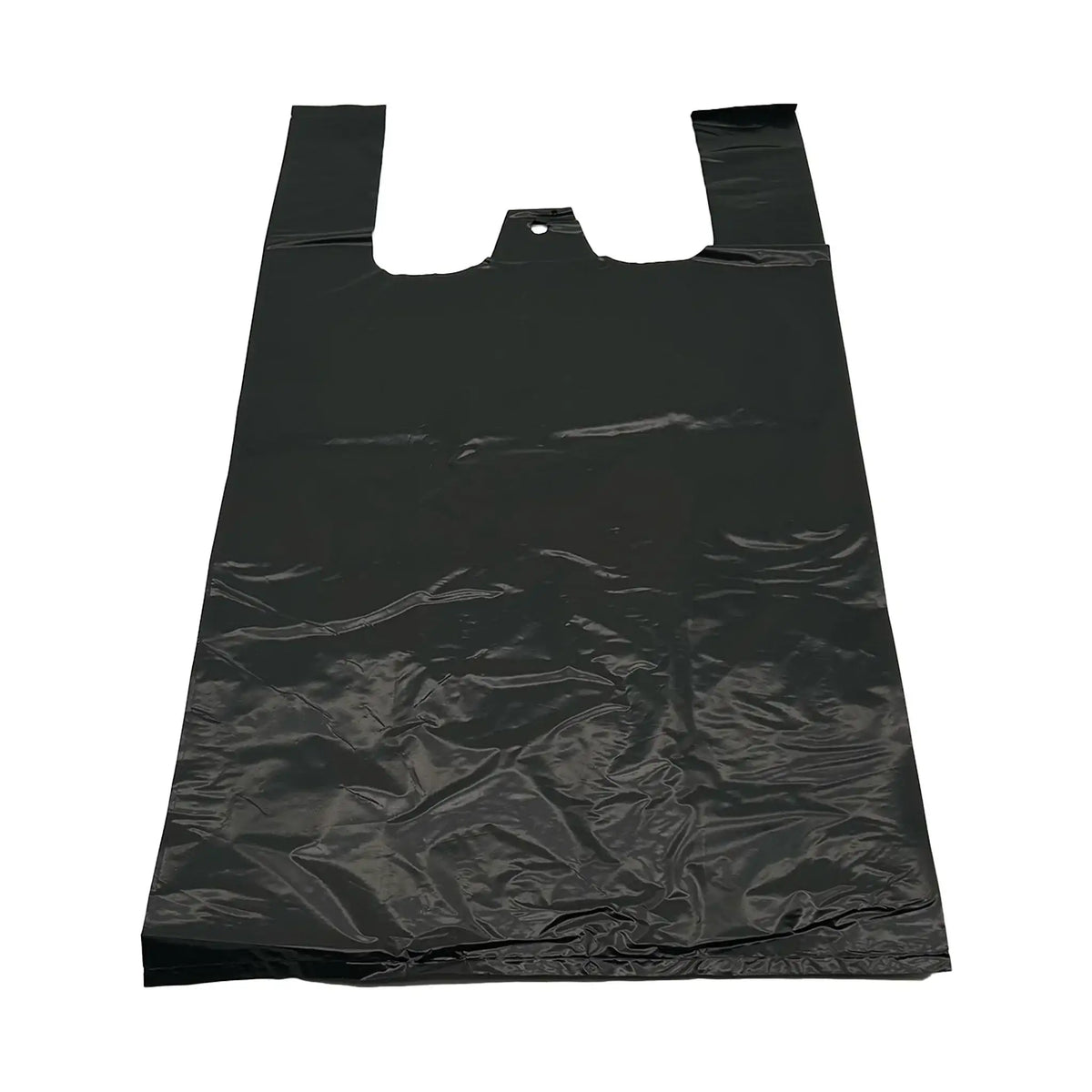schwarze Einkaufstüte - Plastiktüte