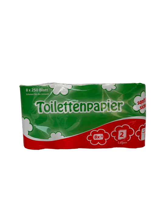 Toilettenpapier 2-lagig, 64 Rollen 250 Blatt