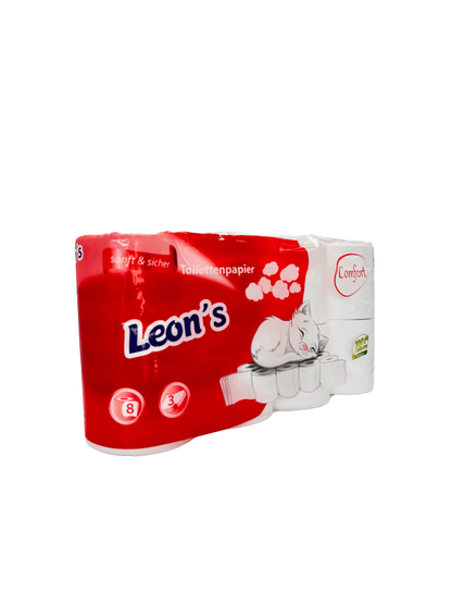 1x Palette Toilettenpapier 3-lagiges WC Klopapier mit 250 Blatt 33 Beutel