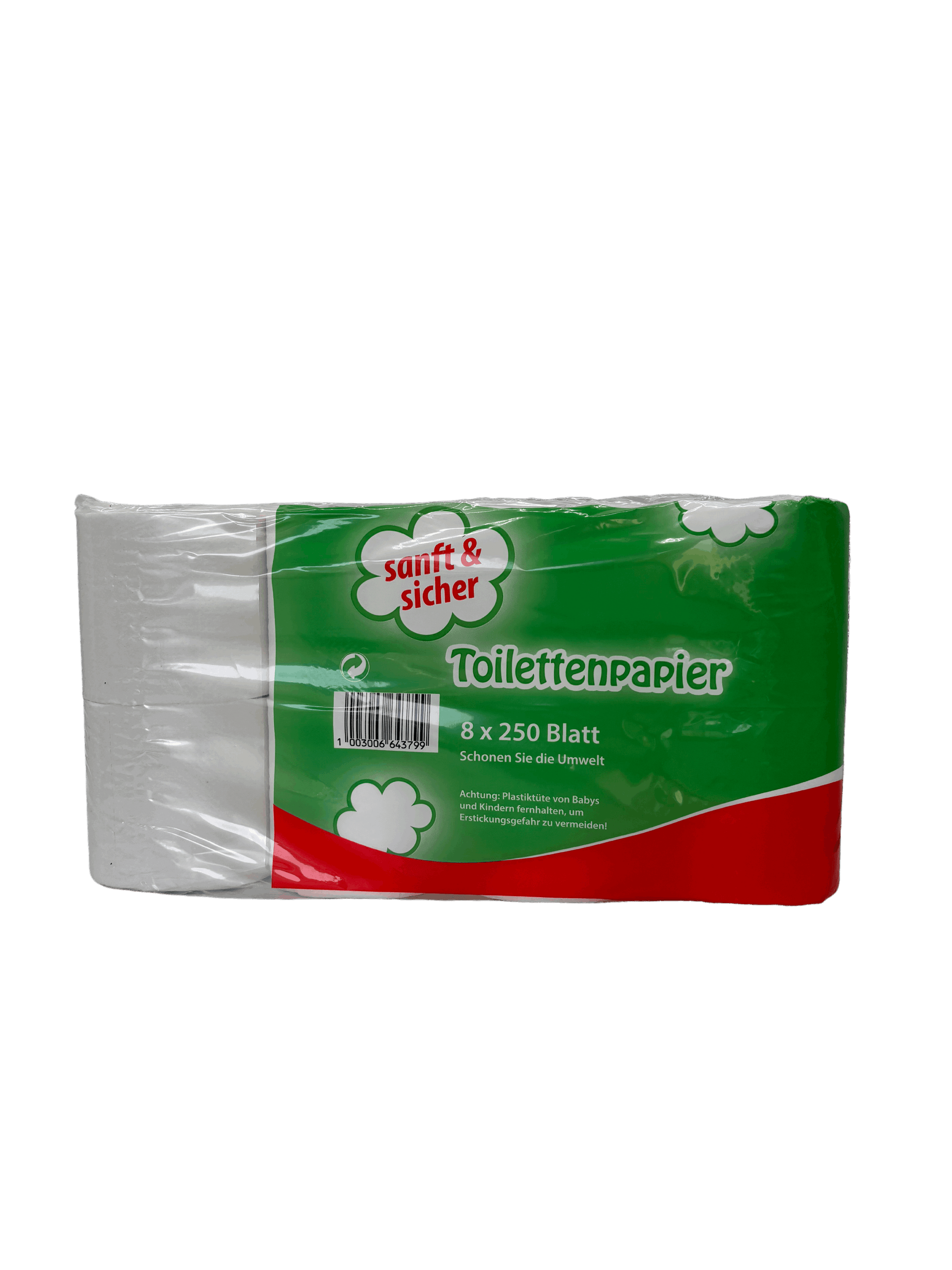 Toilettenpapier 2-lagig, 64 Rollen 250 Blatt