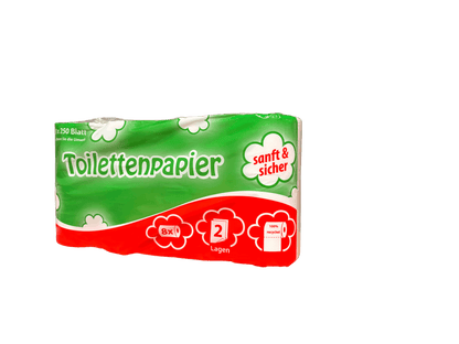 1 Palette Toilettenpapier 33 Beutel Wc Klopapier 2-lagig 250Blatt