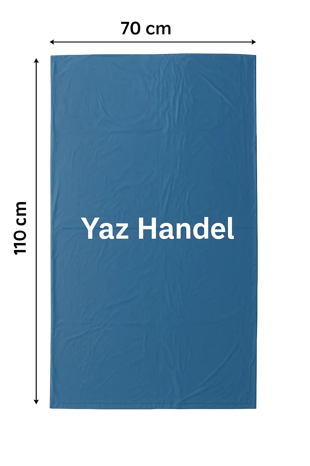 Einzelner Blauer Müllsack mit Maß