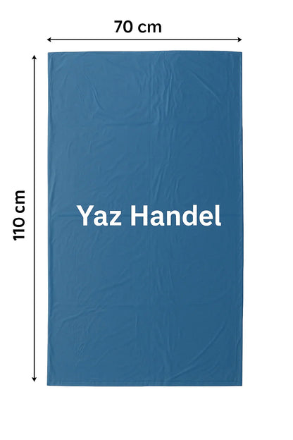 Einzelner Blauer Müllsack mit Maß