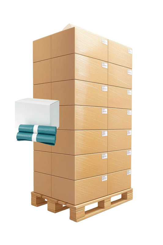 240L Müllsäcke Blau – 4.000 Stück auf Palette | LDPE Typ 100