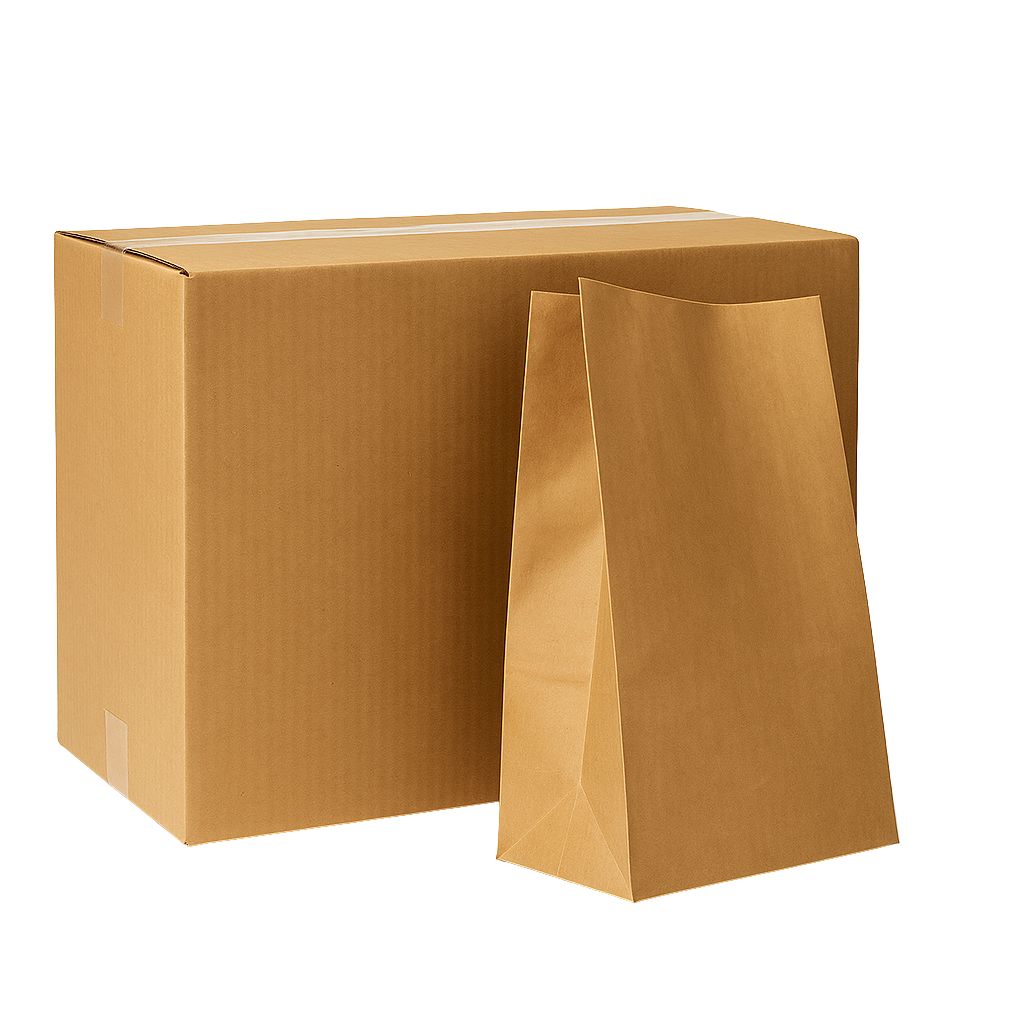 Blockbodenbeutel Kraftpapier für Bäckerei und Handel