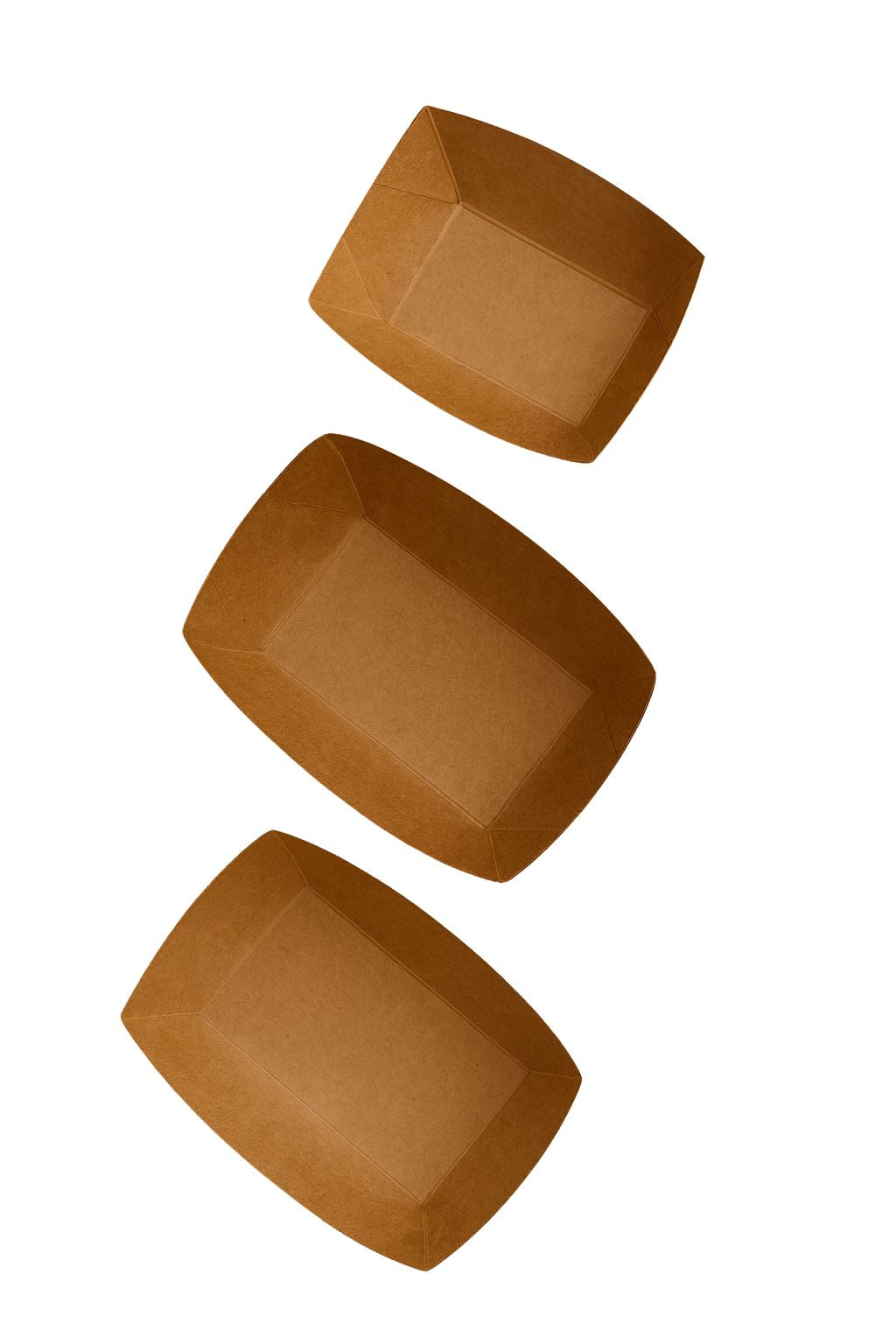 Snackschalen aus Kraftpapier in unterschiedlichen Größen