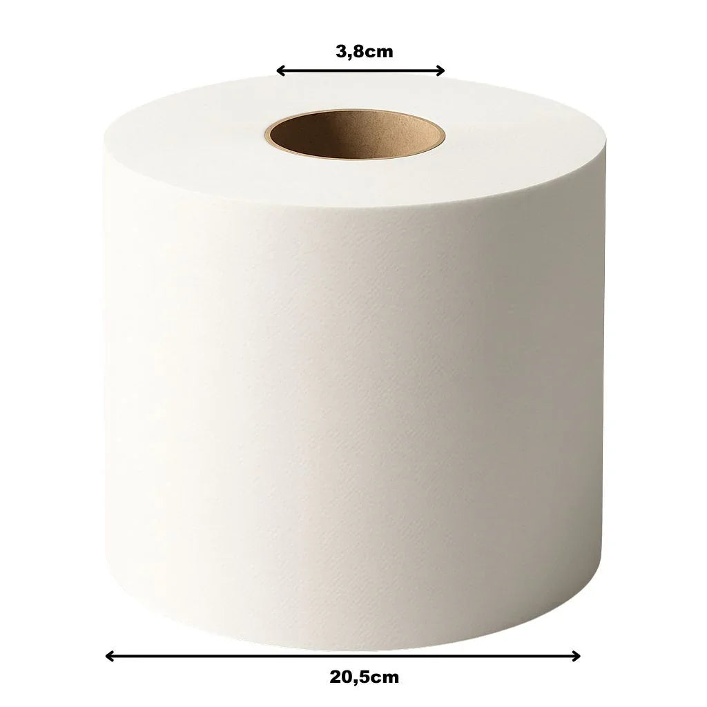 Handtuchrolle 2-lagig Zellstoff – 130 m, Ø 19 cm, 3,8 cm Kern