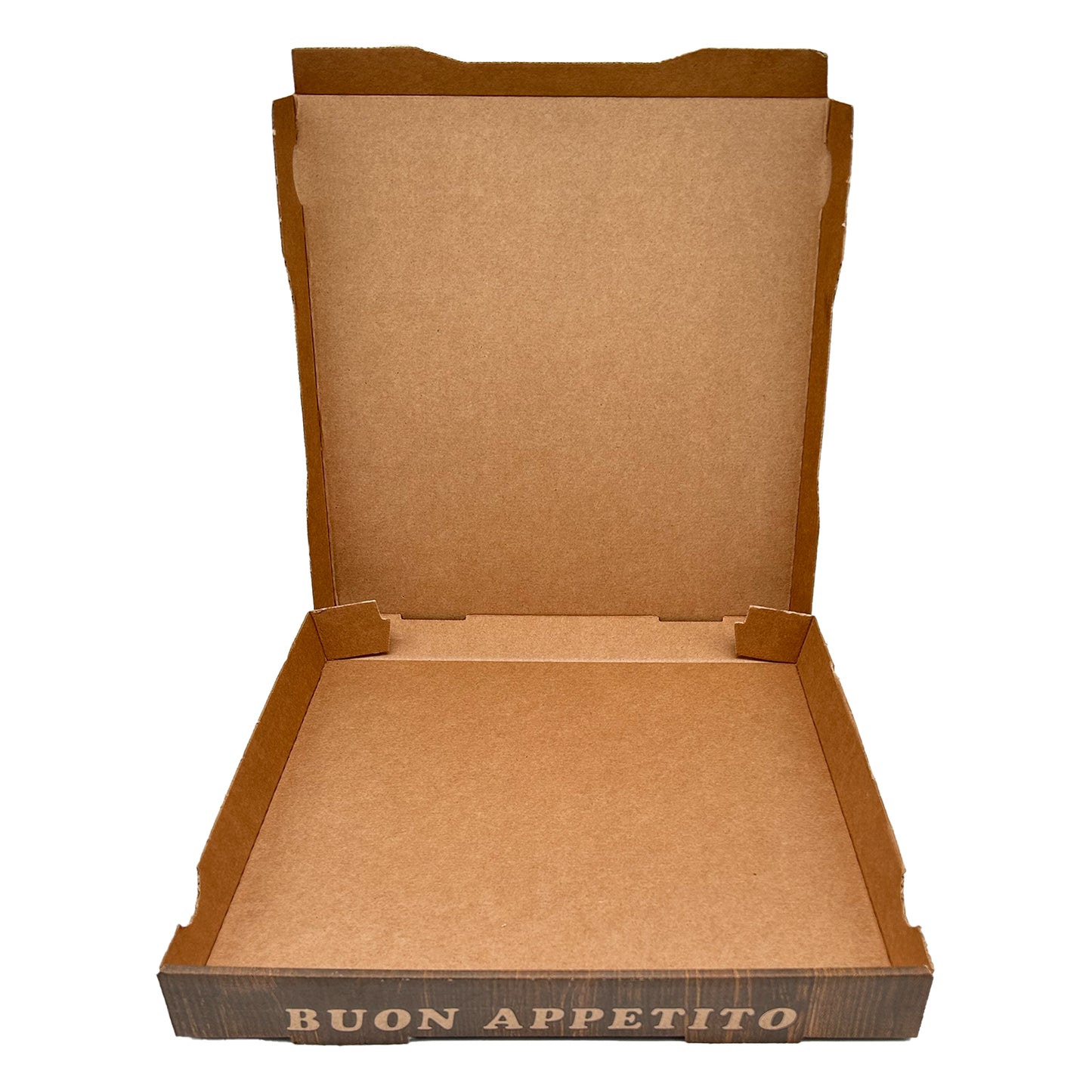 Pizzakarton Braun mit Druck 100Stk aus Kraftpapier