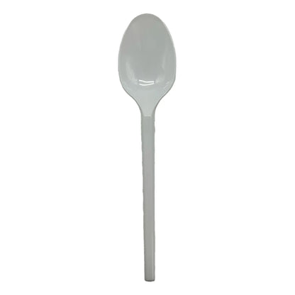 Mehrweg Plastiklöffel ca. 17cm aus PS Weiß und Transparent Lux 1000Stk.