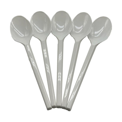 Mehrweg Plastiklöffel ca. 17cm aus PS Weiß und Transparent Lux 1000Stk.