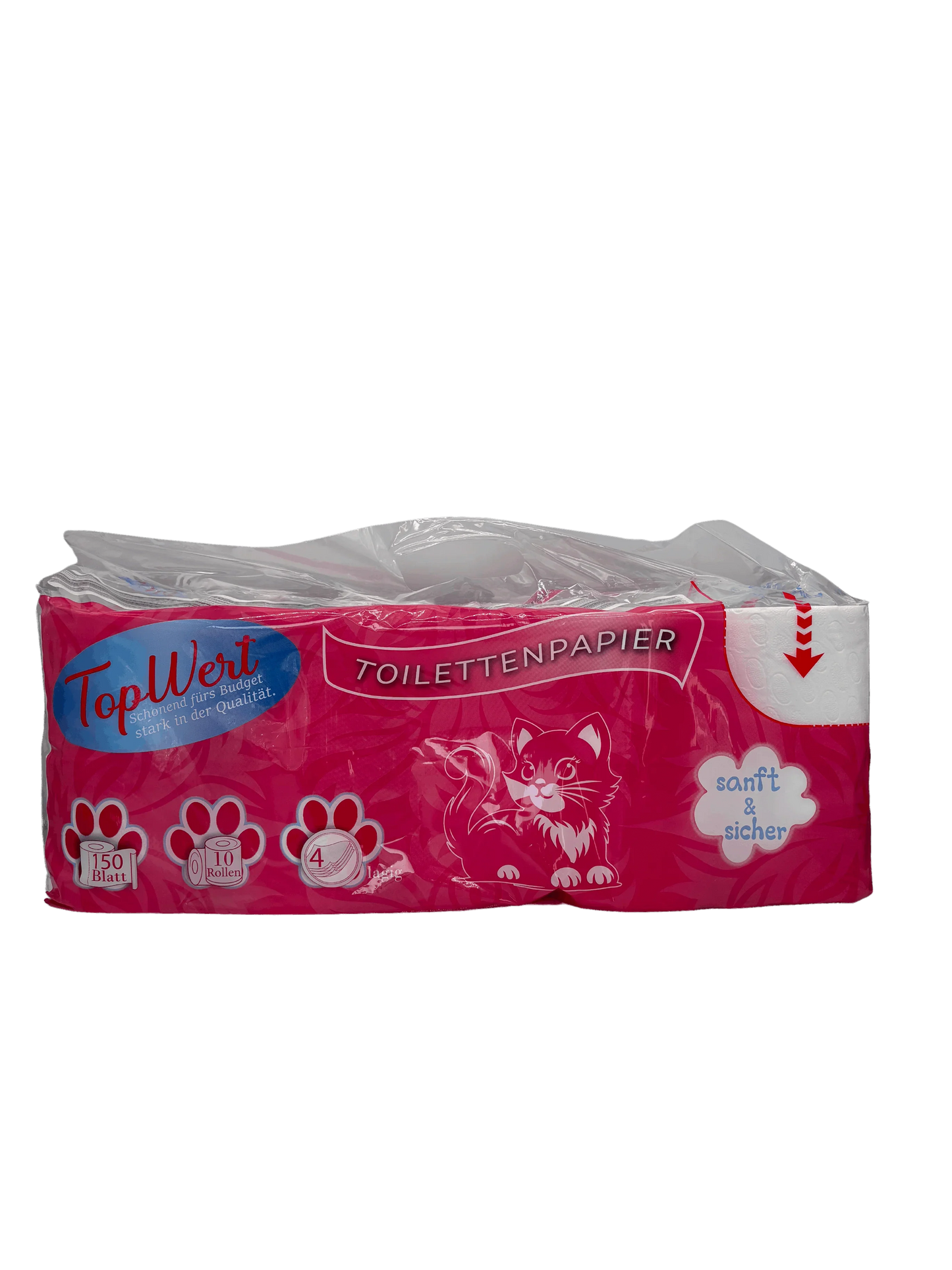 Toilettenpapier 4-lagig, 200 Blatt 70 Rollen hochweiß WC Papier extra weich