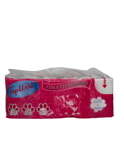Toilettenpapier 4-lagig, 200 Blatt 70 Rollen hochweiß WC Papier extra weich