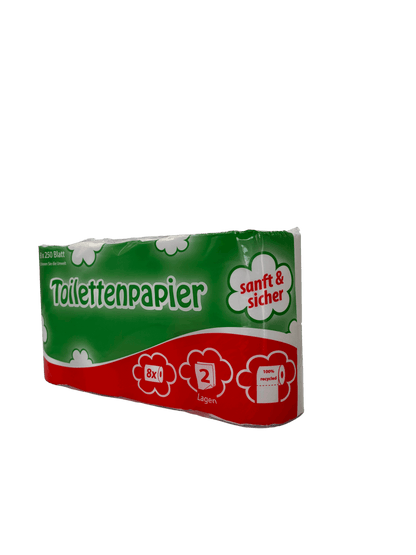 Toilettenpapier 2-lagig, 64 Rollen 250 Blatt