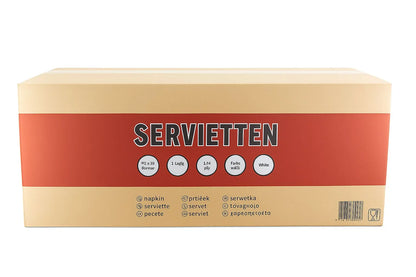 Hochweiße 1-lagige Servietten im Format 33x33 cm für die Gastronomie.