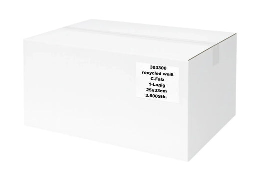 Großes Blattformat 25x33 cm für die effiziente Handtrocknung im Gewerbe.