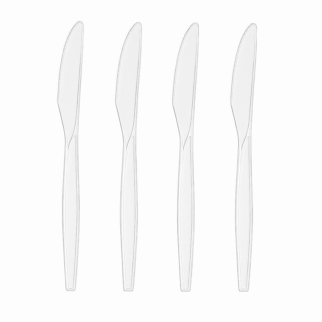 Einweg-Besteck 175 mm – Gabel, Messer & Löffel aus PS | Lebensmittelecht | 1000 Stück je Karton